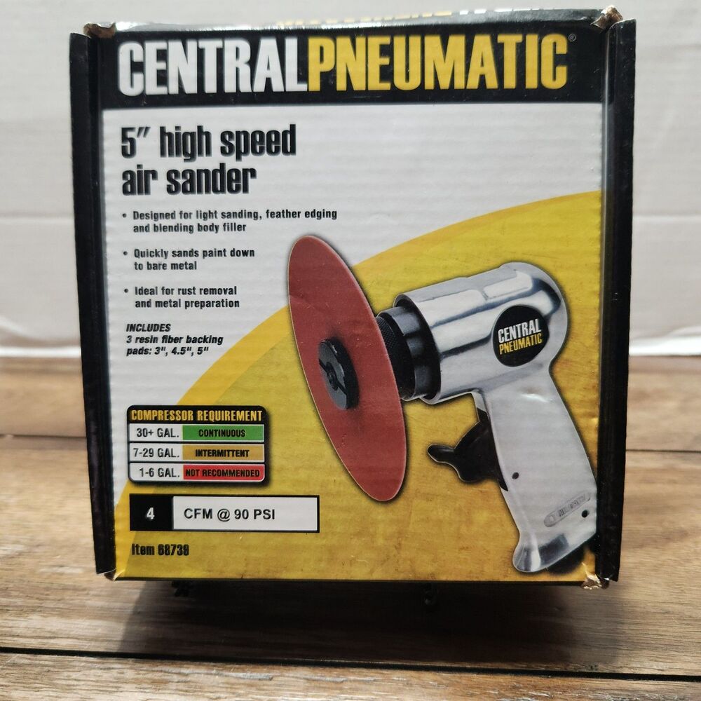 Centralpneumatic 5" High Speed Air Sander NEW